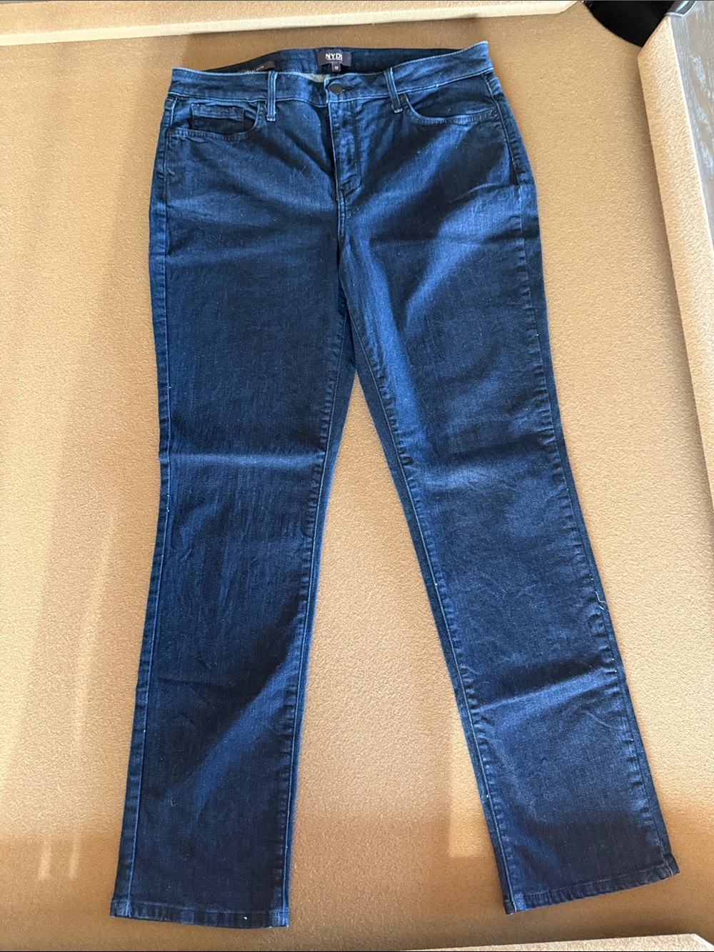 NYDJ Women's Deep Indigo Straight Leg Jeans